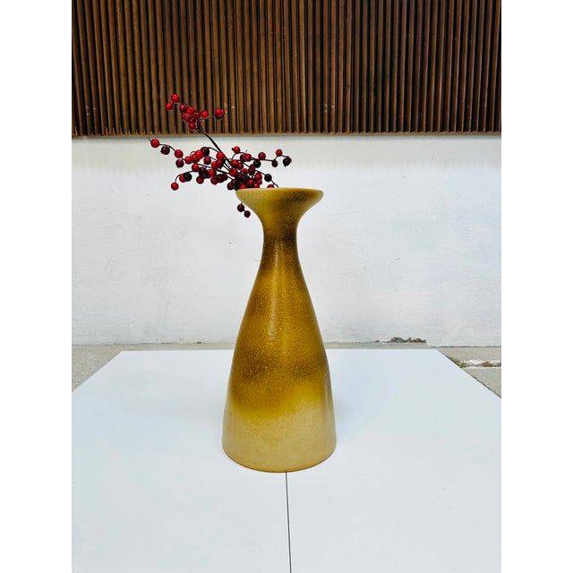Sculptural Ochre Brown Ceramic Floor Vase from Carstens Tönnieshof, Germany, 1970s For Sale - Image 6 of 17