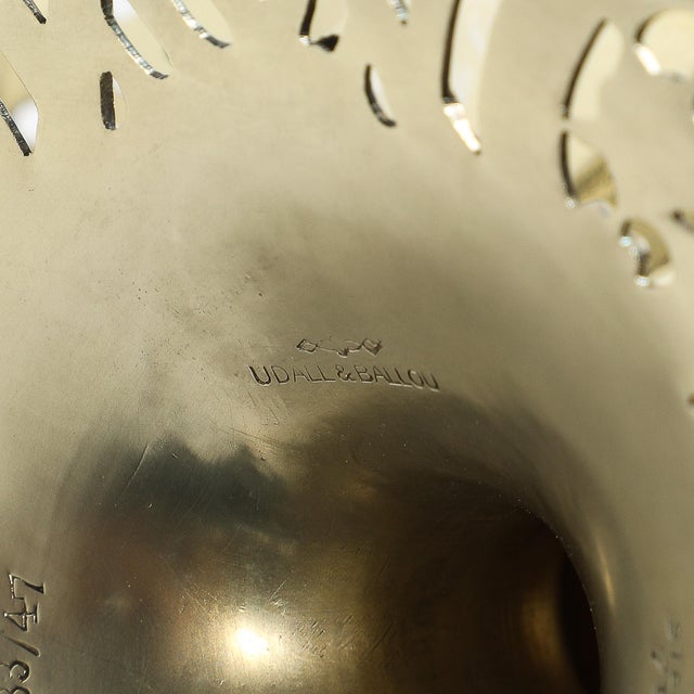 1900s Aesthetic Movement Sterling Silver & Gold Washed Taza Signed Hardy & Hayes Co. For Sale - Image 14 of 18