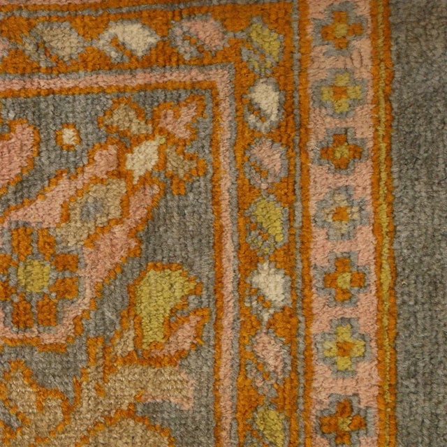 Rug & Kilim Late 19th Century Antique Sultanabad Traditional Blue-Gray Wool Persian Rug For Sale - Image 4 of 9