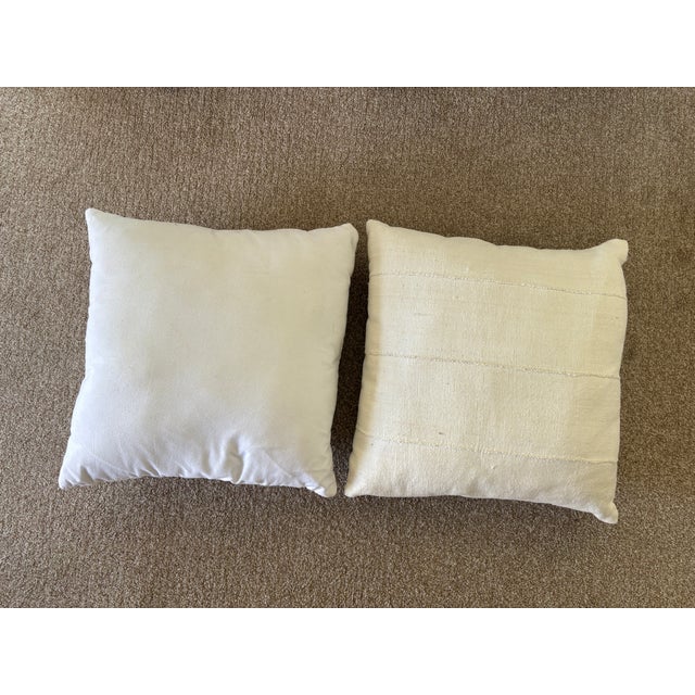 African Mud Cloth Throw Pillows Set of Two For Sale - Image 3 of 4