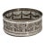 Edwardian Sheffield Silver Plated Fretwork Wine Bottle Coaster With Wood Base, c.1920 For Sale