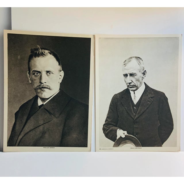 1913 Portraits of Explorers Amundsen and Nansen Photogravure Prints - a Pair For Sale In New York - Image 6 of 6