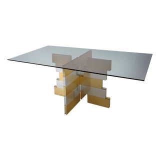 Vintage Dining Table in the style of Paul Evans, 1970s For Sale
