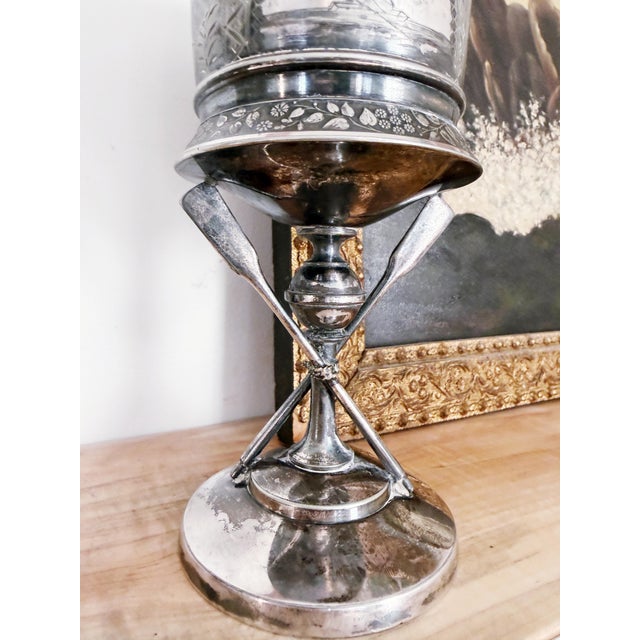 1888 Silver Plated Figural Chicago Navy Rowing Trophy For Sale In New York - Image 6 of 10