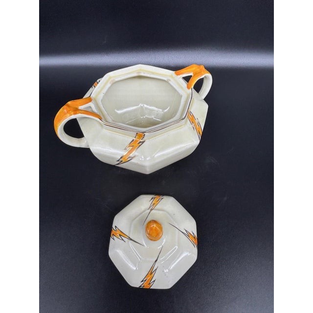 Art Deco Tea Set by Hugh Longport for Konny Kraft, 1920s, Set of 3 For Sale - Image 12 of 18