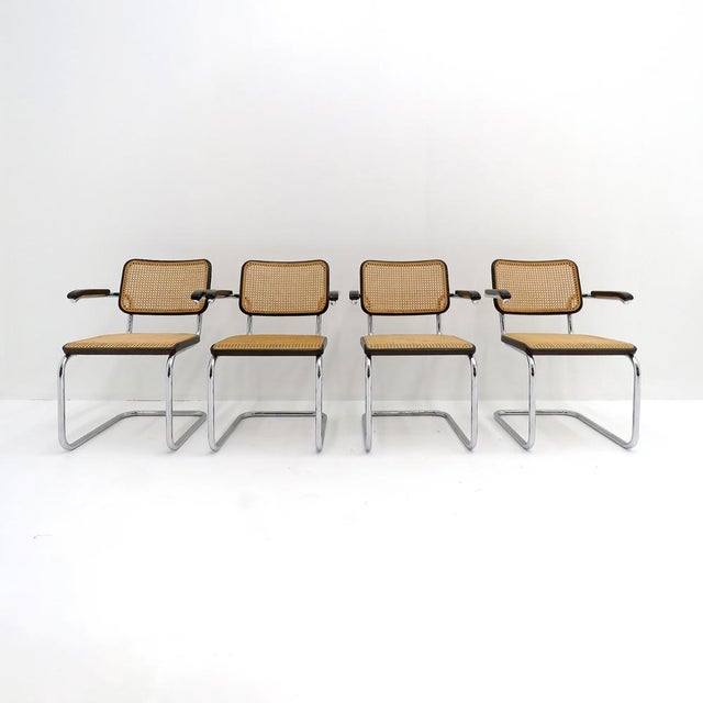 Wood Marcel Breuer for Thonet, S64 Side Chairs, 1980 For Sale - Image 7 of 10