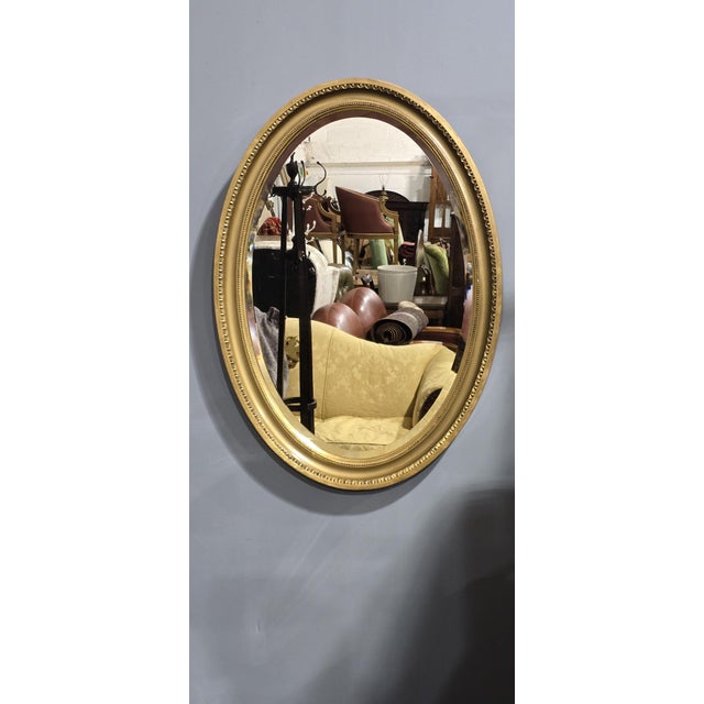 Victorian Oval Gilt Mirror, 1880s For Sale - Image 6 of 8