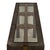Vintage Brutalist Iron, Brass & Wood Console Table W/ Thick Beveled Glass Insert For Sale - Image 11 of 18