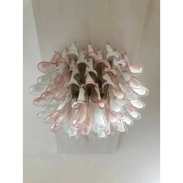 Vintage Italian Glass Chandelier, 1982 For Sale - Image 4 of 17