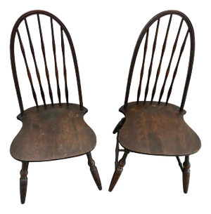Mid 19th Century Windsor Side Chairs - a Pair