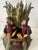 Vintage Singerie Motif Primates Dressed in Red Vests & Hat Unique and Exquisite Vase/Vessel For Sale - Image 11 of 16