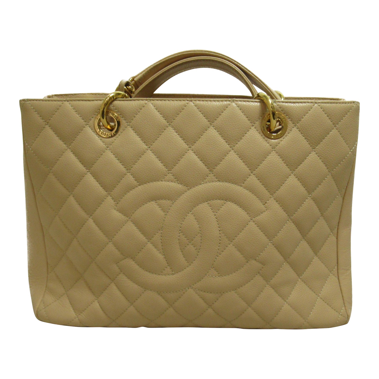 Chanel Gst Tote Bag Beige Caviar Skin [Grained Calf] Chairish