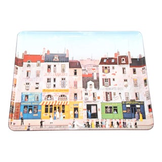 1979 Michel Delacroix "Restaurant des Gourmands" Rectangular Tray For Sale