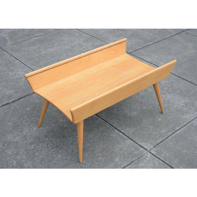Wood MCM Heywood Wakefield Maple Wood & Glass Coffee Table With Shelf For Sale - Image 7 of 13