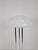 Vintage Mushroom Opaline Glass and Chrome Table Lamp, 1970s For Sale - Image 3 of 11