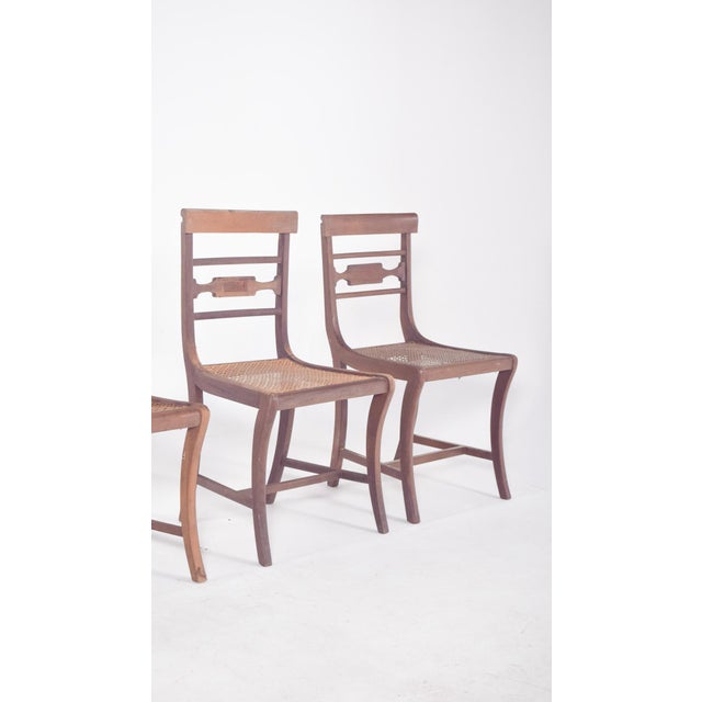 Antique Chairs with Straw Bottoms, 1890s, Set of 4 For Sale - Image 4 of 11