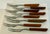 Vintage Japanese Mid-Century Stainless & Wood Cocktail Forks — Set of 9 For Sale - Image 10 of 11