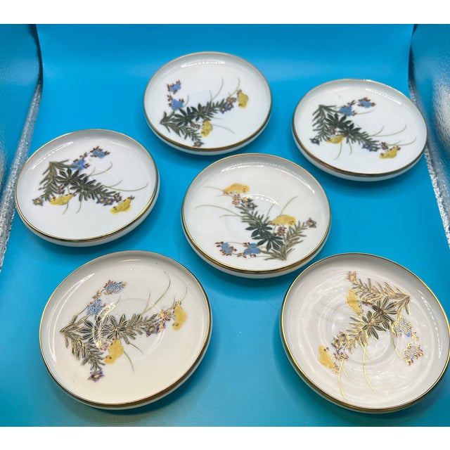 Vintage Kutani Eggshell Porcelain Tea Set With Floral & Gold Detailing, Made in Japan- 15 Pieces For Sale In San Francisco - Image 6 of 11
