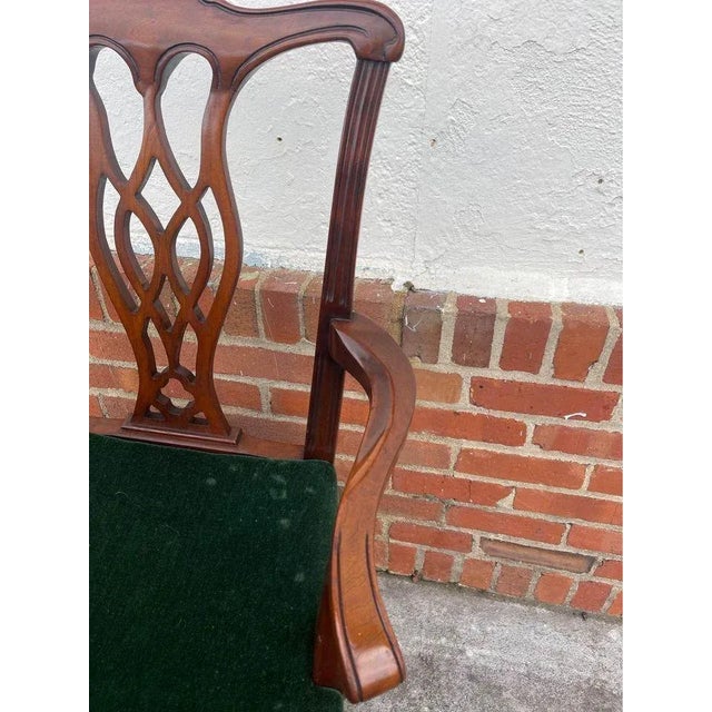 Late 20th Century Alexander Furniture Chippendale Style Mahogany Dining Chairs- Set of 6 For Sale - Image 4 of 11