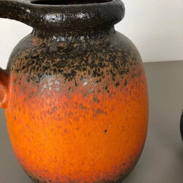 Model 484 Pottery Fat Lava Vases from Scheurich, Germany, 1970s, Set of 2 For Sale - Image 11 of 18