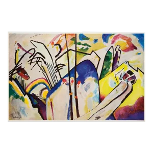 1960 After Wassily Kandinsky "Composition 4", Vintage First Edition Full-Color Print