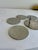 Mid 20th Century Vintage Silver Engraved Coaster Set – Set of 6 Coasters With Holder For Sale - Image 5 of 13