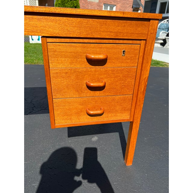 1970s Danish Modern Teak Wood Desk by Domino Mobler Chairish