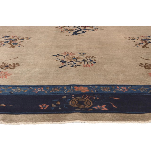 Early 20th Century Chinoiserie Chic Antique Chinese Peking Rug 09'00 X 11'04. For Sale - Image 4 of 9