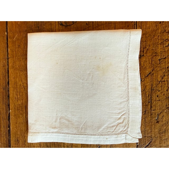Vintage Hemstitched Cocktail Napkins, Set 12 For Sale In Portland, OR - Image 6 of 6