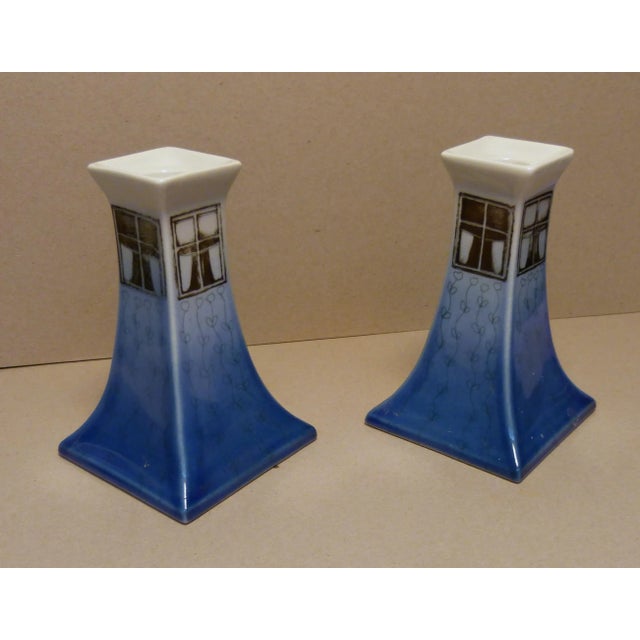 Late 20th Century Late 20th Century Arabia Pottery, Finland, Candlestick Holders, Designer Heljä Liukko-Sundström - Set of 2 For Sale - Image 5 of 5