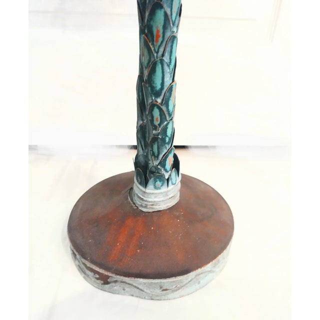 A very large metal tole whimsical palm decorative tree. This is such a nice large fun piece and will bring a touch of...