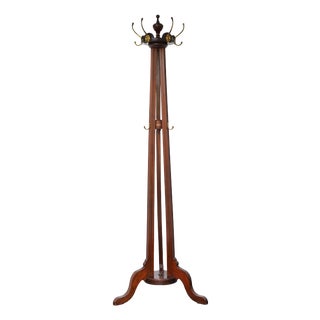 Arts and Crafts Walnut Coat Stand by Jas Shoolbred, 1900 For Sale