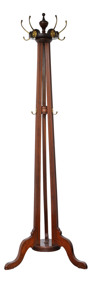 Arts and Crafts Walnut Coat Stand by Jas Shoolbred, 1900