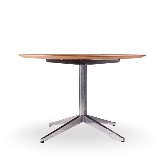 Mid 20th Century Florence Knoll Mid Century Walnut and Chrome Oval Dining Table For Sale - Image 5 of 7