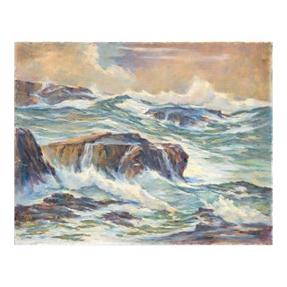 Mid Century Seascape - "The Coming Storm" by Ray Radliff For Sale