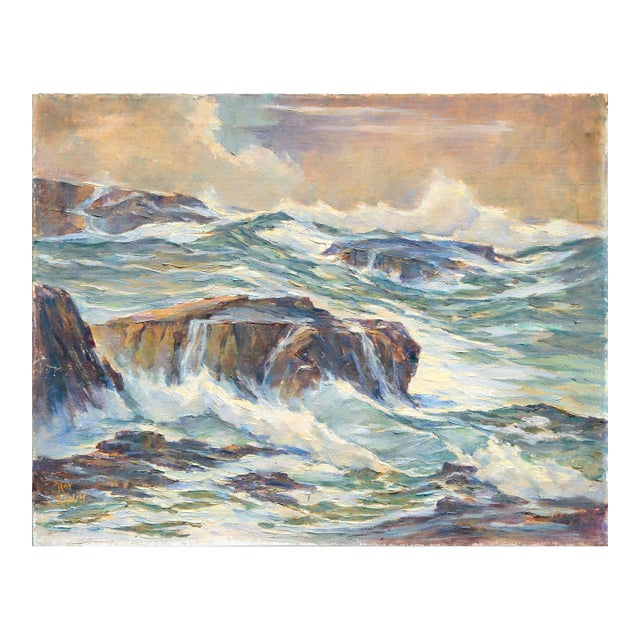 Mid Century Seascape - "The Coming Storm" by Ray Radliff For Sale