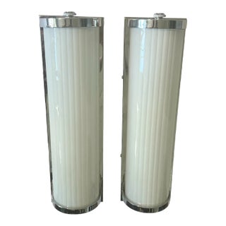 Streamline Art Deco "Skyscraper" Style Wall Sconce, Pair For Sale