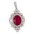 5.4cts Madagascar Ruby Pendant With Natural Diamonds Accents: Solid 14k Gold For Sale
