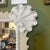 Wood Vintage Painted Carved Wood Wall Mirror With Shell Motif For Sale - Image 7 of 7