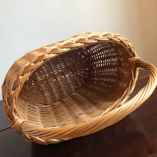 Large French-Style Oval Market Basket For Sale - Image 10 of 13