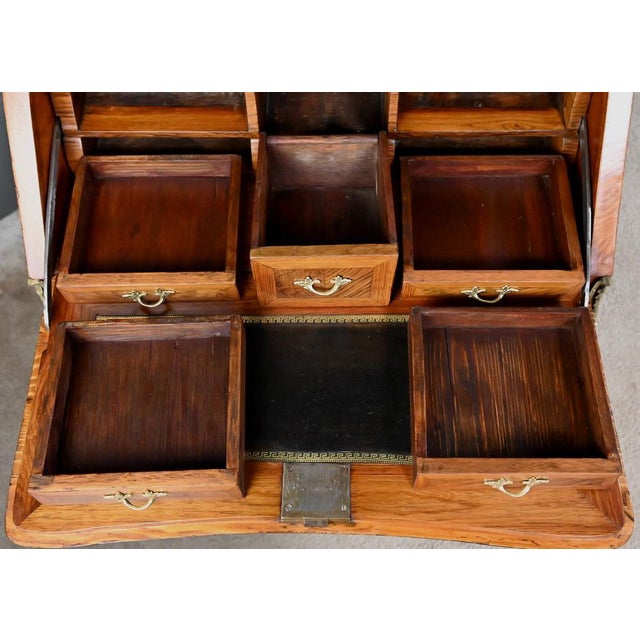 Small Early 20th Century Louis XV Marquetry Ladys Desk For Sale - Image 15 of 18