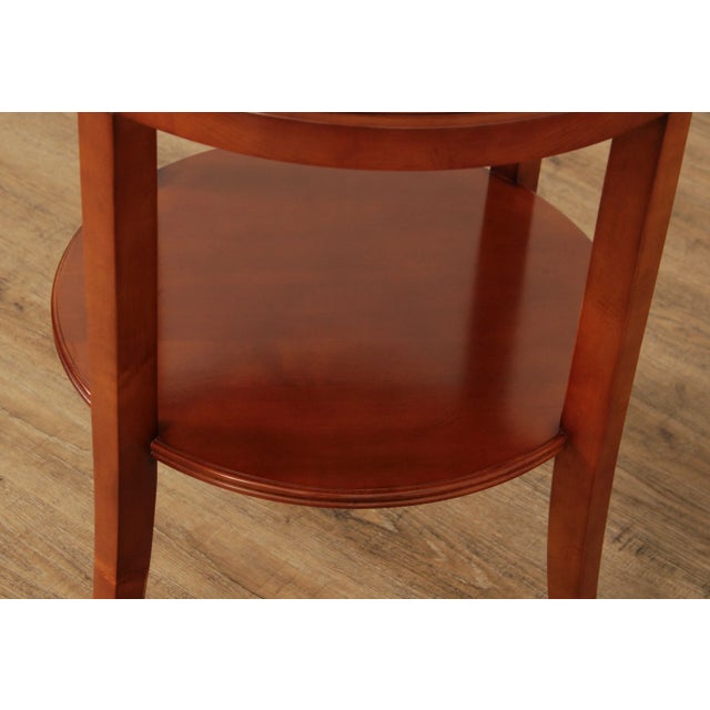 CTH Sherrill Occasional Regency Style Cherry Two-Tier Side Table For Sale - Image 10 of 13