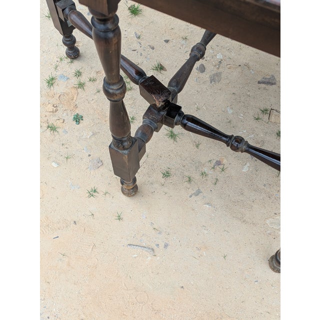 Vintage Antique Gate Leg Drop Leaf Dining Table For Sale - Image 10 of 11