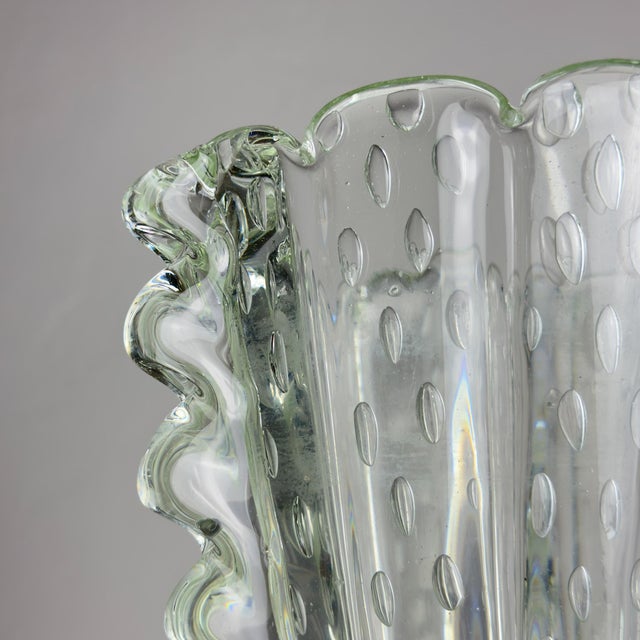 Vintage Murano Glass Vase by Barovier & Toso, Italy 1930-40s For Sale - Image 6 of 18