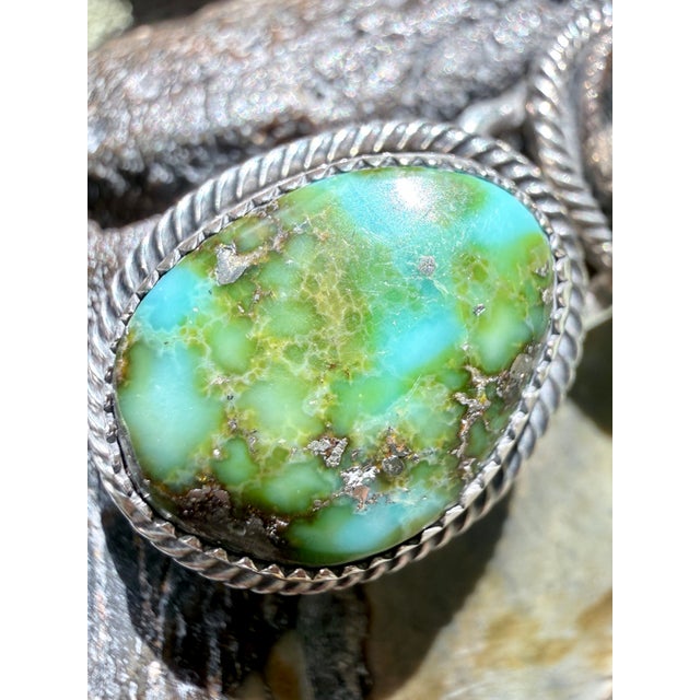 Roie Jaque Navajo Sterling Silver Turquoise Megalodon Tooth Pendant Necklace For Sale In New York - Image 6 of 18