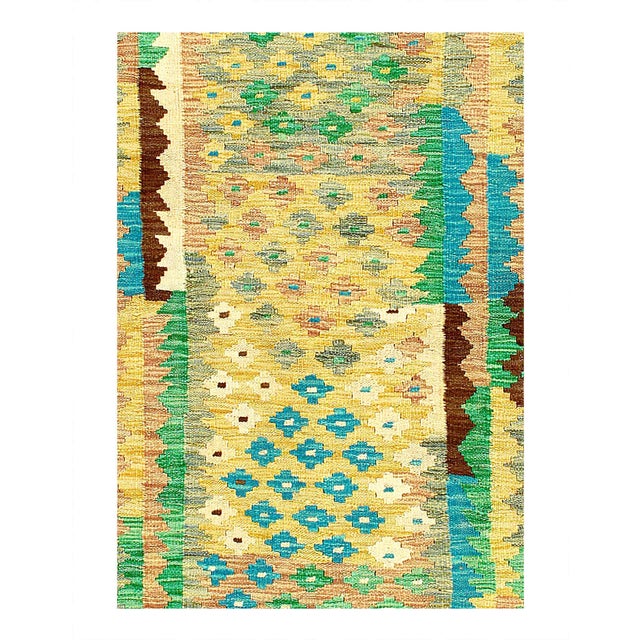 Traditional Pasargad DC Kilim Handspun Flat Weave Wool Rug For Sale - Image 3 of 3