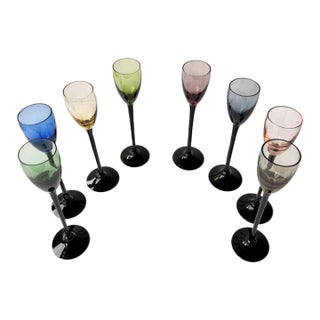 Vintage Mid Century Modern Cordial Glasses For Sale