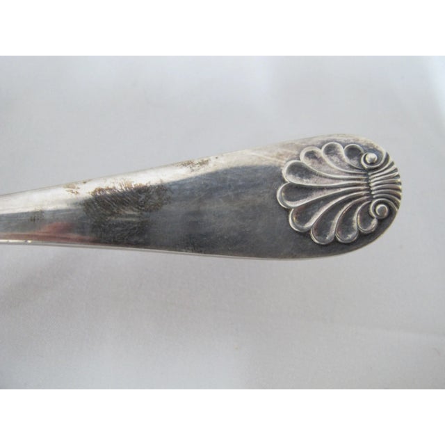 1920s Antique Sheffield Silver Fish Fork & Knife Serving Set in Original Case For Sale - Image 5 of 9