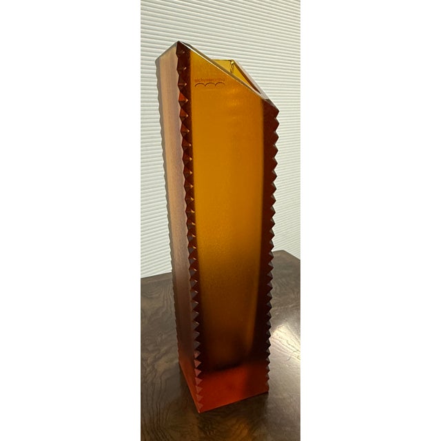 Vladimir Klein for Alchymie Praha Sommerso Glass Vase For Sale - Image 4 of 12