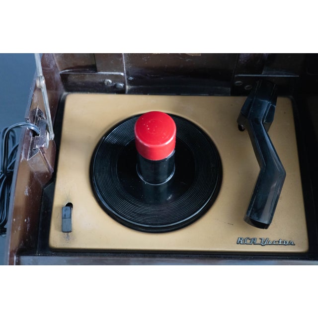 1950s Mid-Century Modern Rca Victrola 45 Record Player Phonograph - 1950s For Sale - Image 5 of 11